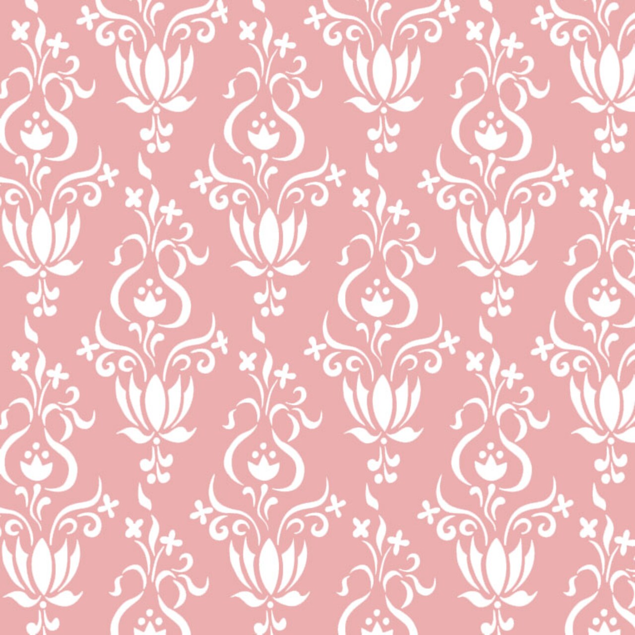 Tulip Wallpaper Design Wall Stencil | 3621 by Designer Stencils | Floral Stencils | Reusable Art Craft Stencils for Painting on Walls, Canvas, Wood | Reusable Plastic Paint Stencil for Home Makeover | Easy to Use & Clean Art Stencil